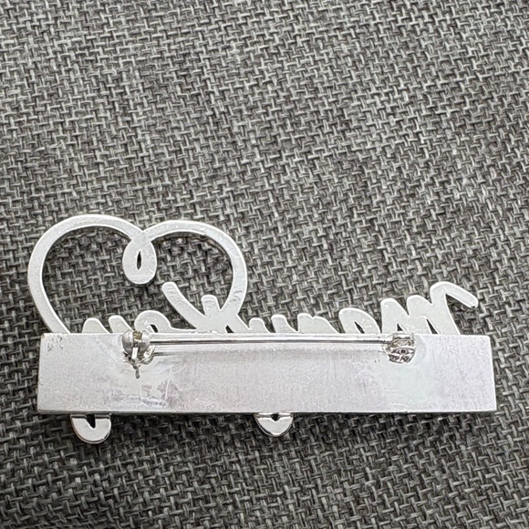 Mary Kay Script Rhinestone Heart Brooch - Picture 4 of 6